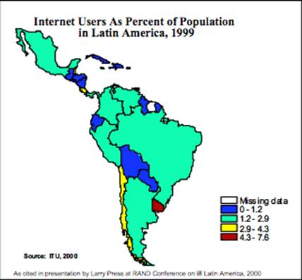 سوق التكنولوجيا والإنترنت في أمريكا اللاتينية — إحصاءات التحول الرقمي بين 2010–2024